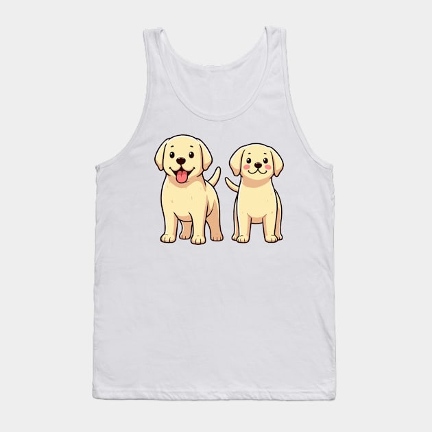 two Yellow Labrador Retriever Tank Top by fikriamrullah